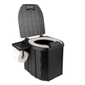 Inodoro Plegable Portátil para Exterior con Tapa de PU