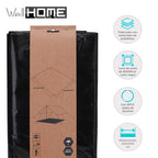 Lona de suelo WELLHOME 2x3 metros, 90gsm, color negro