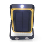 Linterna LED Solar EDM 36126 - Powerbank recargable con carga USB y solar, 10W, 750lm, 3 niveles de brillo, base magnética, ideal para camping y emergencias