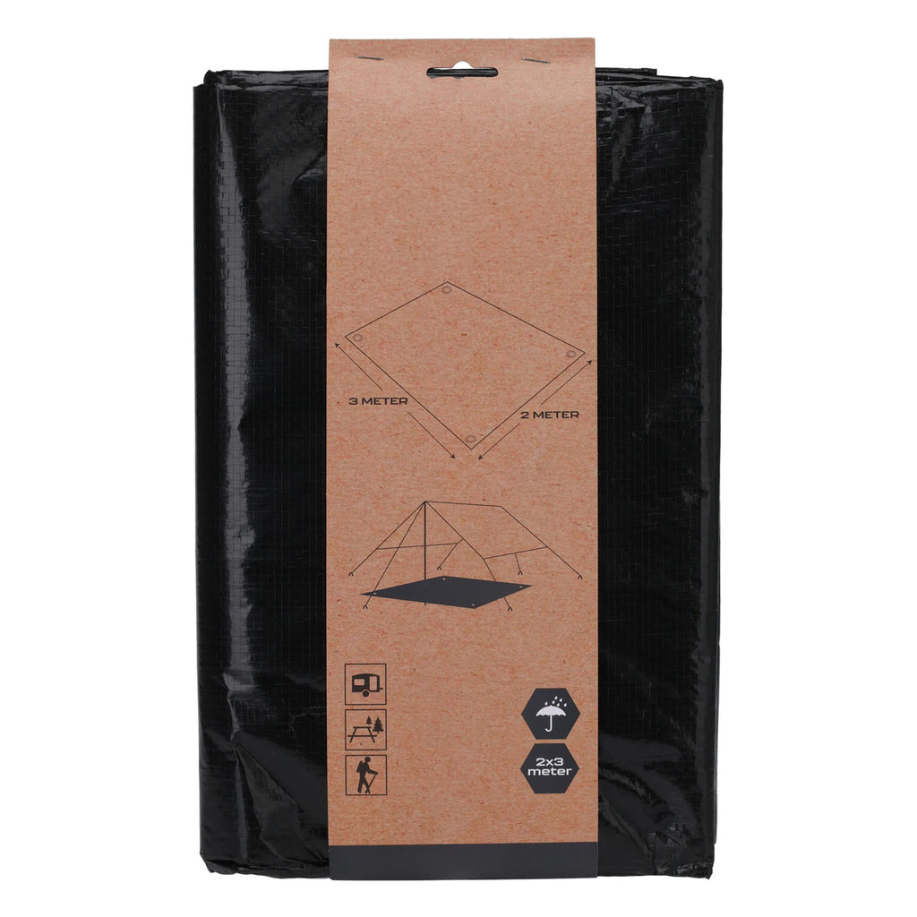 Lona de suelo WELLHOME 2x3 metros, 90gsm, color negro