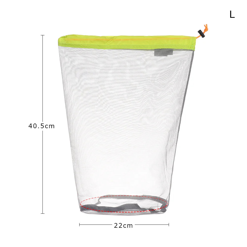 Bolsa de Almacenamiento Ultraligera de Malla para Camping, Senderismo y Deporte - 1 Unidad