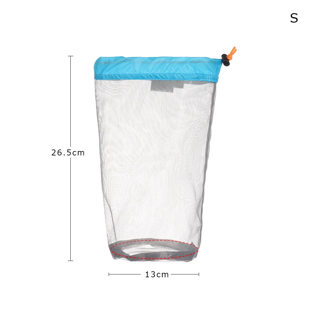 Bolsa de Almacenamiento Ultraligera de Malla para Camping, Senderismo y Deporte - 1 Unidad
