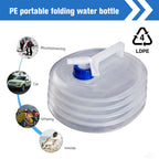 Cubo plegable para exteriores 3L/5L/8L/10L/15L – Bolsa de agua portátil para camping y supervivencia