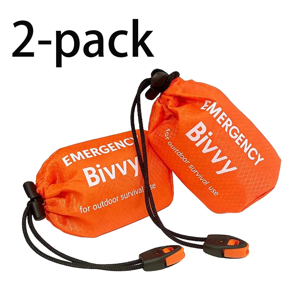Saco de Dormir de Emergencia Manta Térmica Bivy Ligero Impermeable Portátil para Acampar y Senderismo