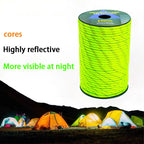 Cuerda Paracord Reflectante Militar 7 Hilos 4mm 550 Lbs para Camping, Tienda y Pulseras DIY