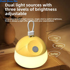 Linterna LED de Camping Recargable Portátil de Silicona Blanda y Luz de Doble Color para Senderismo y Pesca