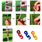 4 Cuerdas Reflectantes para Tienda, Cuerdas Refuerzo a Prueba de Viento con Hebillas para Camping