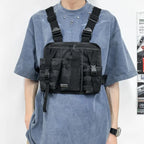 Bolsa de Pecho para Hombre de Tela Oxford, Ajustable y Ligera para Actividades al Aire Libre