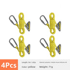 Cuerda Reflectante Doble de 5mm para Tienda de Campaña con Tensor y Hebilla – Accesorio Cortaviento para Outdoor, Lona y Refugios