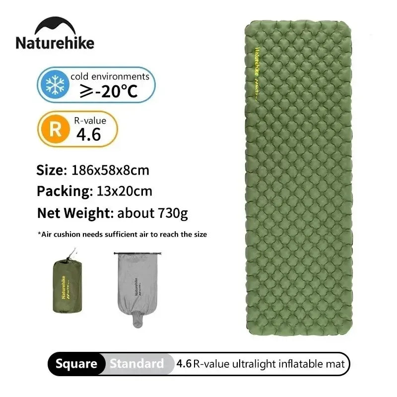 Colchón Inflable Naturehike 2026 para Camping y Outdoor - Ligero y Portátil