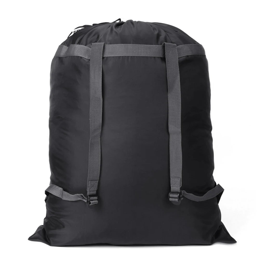Bolsa Grande para Ropa Sucia de Poliéster Resistente con Cordón - Mochila para Escuela y Camping