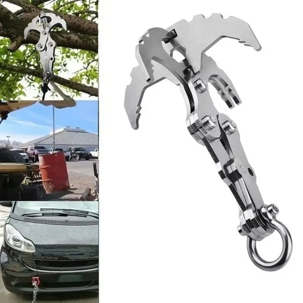 Garra de Escalada Plegable Multifunción de Acero Inoxidable para Supervivencia y Camping Outdoor