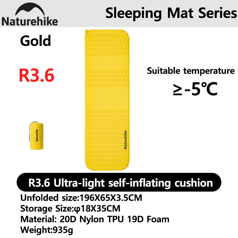 Colchón Inflable Naturehike 2026 para Camping y Outdoor - Ligero y Portátil