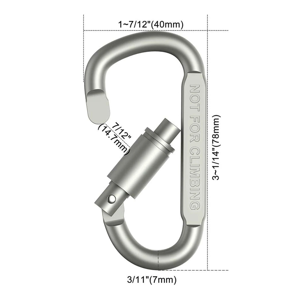 Set de 4-6 Mosquetones de Aleación de Aluminio para Llaves, Camping y Supervivencia EDC – Gancho Táctico Outdoor