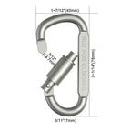 Set de 4-6 Mosquetones de Aleación de Aluminio para Llaves, Camping y Supervivencia EDC – Gancho Táctico Outdoor