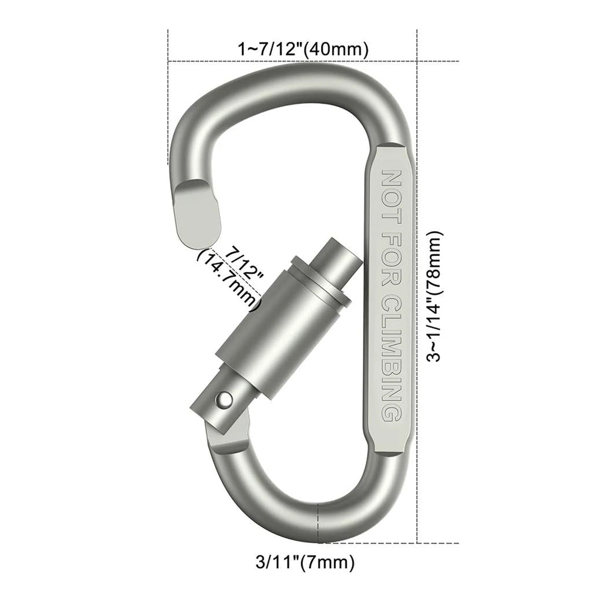Set de 4-6 Mosquetones de Aleación de Aluminio para Llaves, Camping y Supervivencia EDC – Gancho Táctico Outdoor