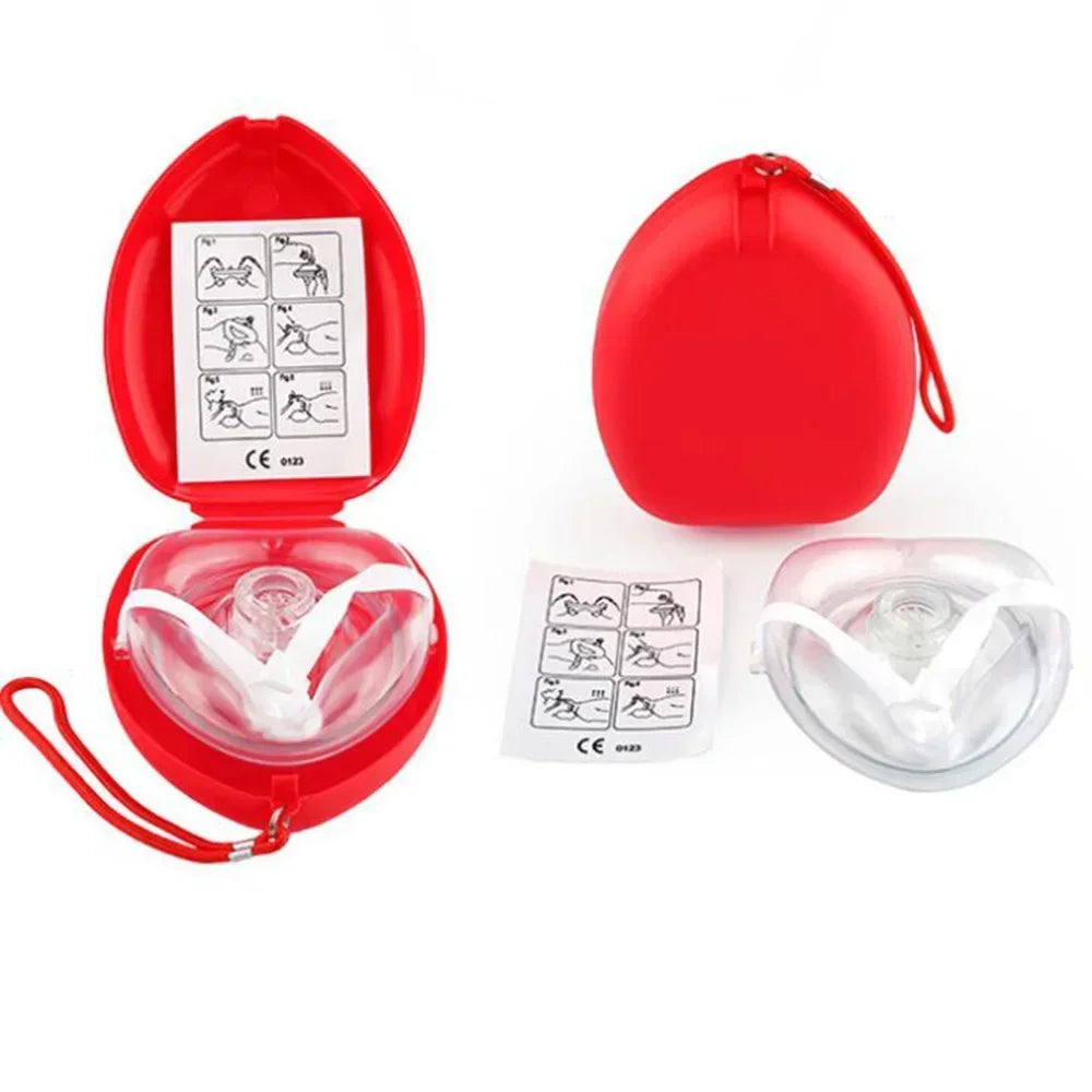 Set de Mascarilla de Rescate CPR para Coche - Kit de Supervivencia y Primeros Auxilios con Válvula Unidireccional