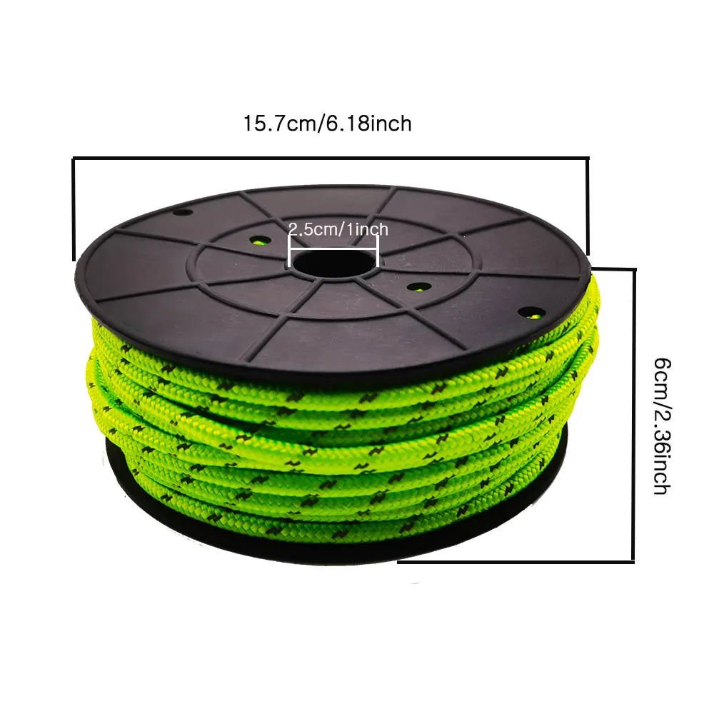 Paracord Reflectante 30M x 6mm para Camping y Supervivencia al Aire Libre