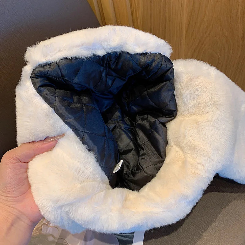 Gorra Ushanka Unisex Invierno con Orejeras de Piel Artificial Estilo Coreano Ajustable Tipo Piloto Bomber Gruesa Caliente a Prueba de Viento para Esquí