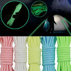 Cuerda Luminosa Paracord 9 Hilos 4mm Nylon 550 para Tienda de Campaña, Supervivencia y Camping
