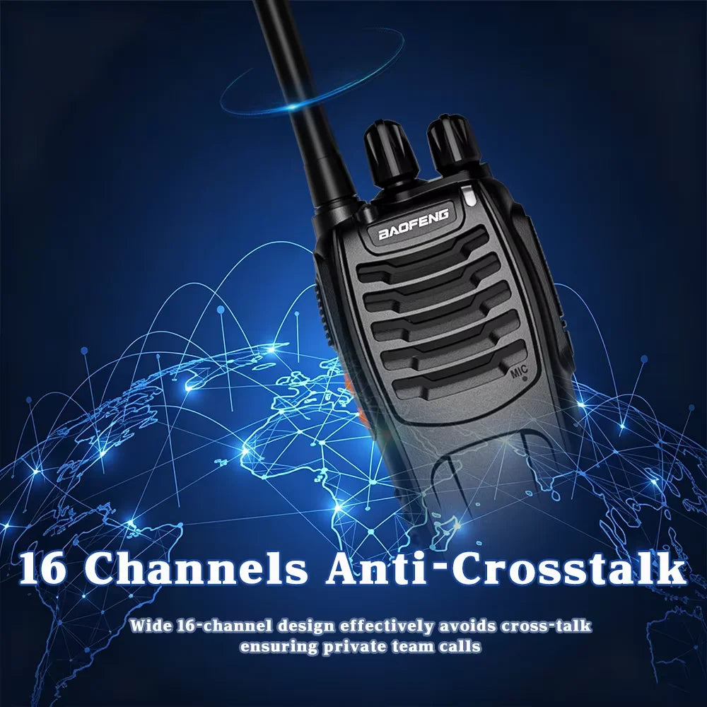 Baofeng BF-88E PMR446 Walkie Talkie 0.5W UHF 16CH VOX Carga USB Radio Bidireccional Portátil Sin Licencia para Europa