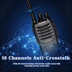 Baofeng BF-88E PMR446 Walkie Talkie 0.5W UHF 16CH VOX Carga USB Radio Bidireccional Portátil Sin Licencia para Europa