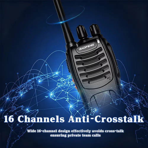 Baofeng BF-88E PMR446 Walkie Talkie 0.5W UHF 16CH VOX Carga USB Radio Bidireccional Portátil Sin Licencia para Europa