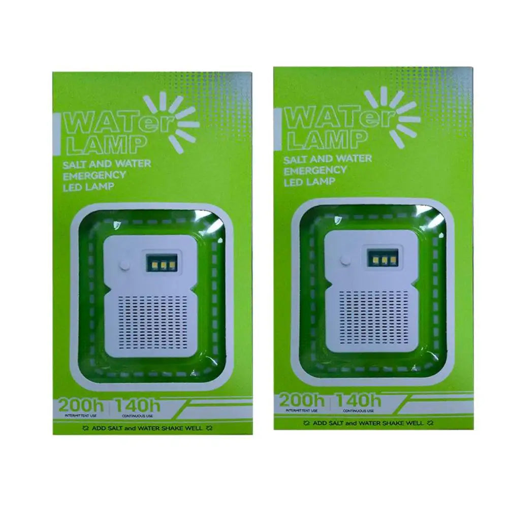 Lámpara LED de Emergencia con Agua Salada para Camping — Portátil, Resistente al Agua, Ahorro de Energía, Ideal para Pesca Nocturna y Viajes al Aire Libre