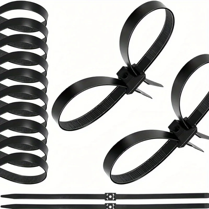 Bridas de Nylon Antideslizantes de Doble Orificio (4 piezas) – Para Hogar, Almacén y Logística