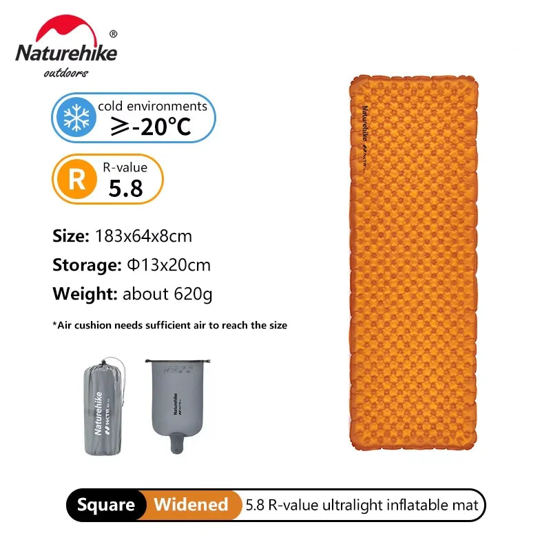 Colchón Inflable Naturehike 2026 para Camping y Outdoor - Ligero y Portátil