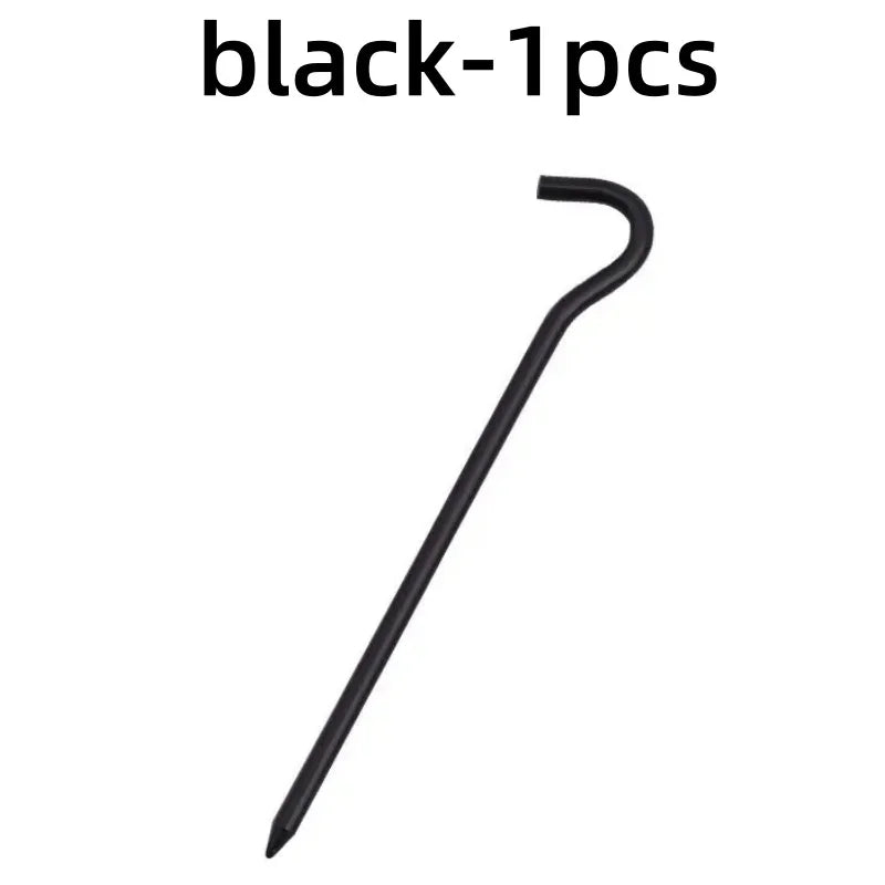Clavo para Tienda de Campaña de Aluminio 18cm con Gancho – Estaca para Camping, Hamaca y Senderismo