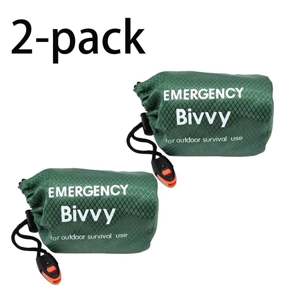 Saco de Dormir de Emergencia Manta Térmica Bivy Ligero Impermeable Portátil para Acampar y Senderismo