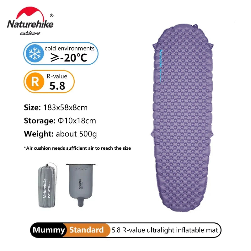Colchón Inflable Naturehike 2026 para Camping y Outdoor - Ligero y Portátil