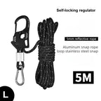 Tensor de cuerda para tienda de campaña de aleación de aluminio, resistente a la corrosión, ligero y portátil