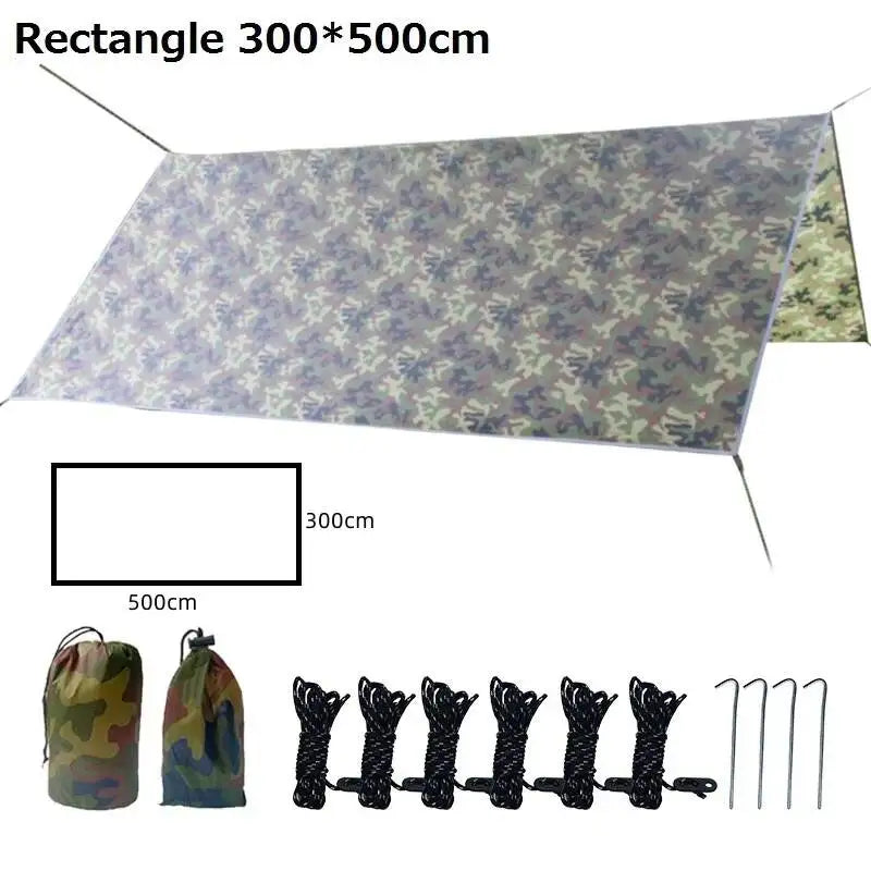 Toldo Camuflaje Impermeable Multi Talla para Camping y Jardín