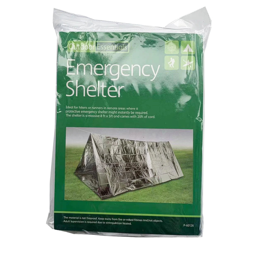 Kit de Refugio de Emergencia para 2 Personas – Tienda Bivy y Saco de Dormir Térmico Reutilizable Impermeable