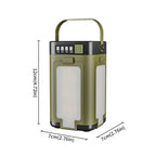 Lámpara Solar Portátil para Camping con Batería 2000mAh, Carga Solar y Power Bank