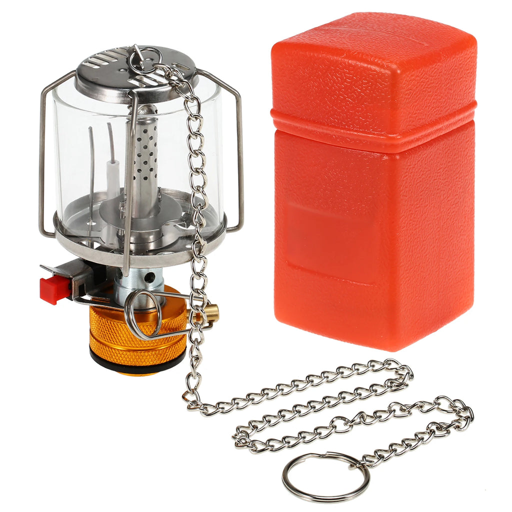 Linterna de Gas Portátil para Camping con Encendido Piezoeléctrico y 3 Camisas de Repuesto