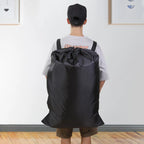 Bolsa Grande para Ropa Sucia de Poliéster Resistente con Cordón - Mochila para Escuela y Camping
