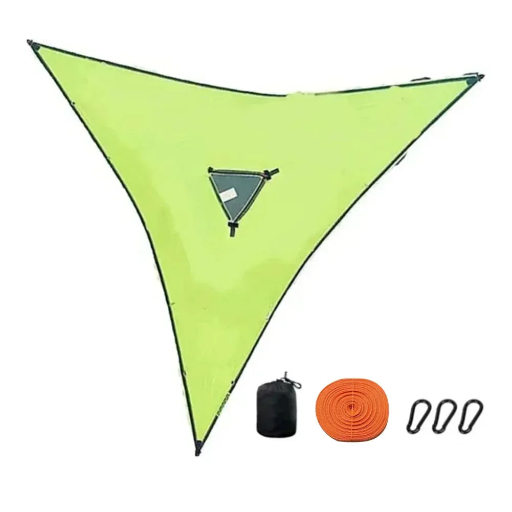 Hamaca Triangular para Varias Personas de Exterior, Plegable, de Malla Resistente para Camping, Viajes y Jardín