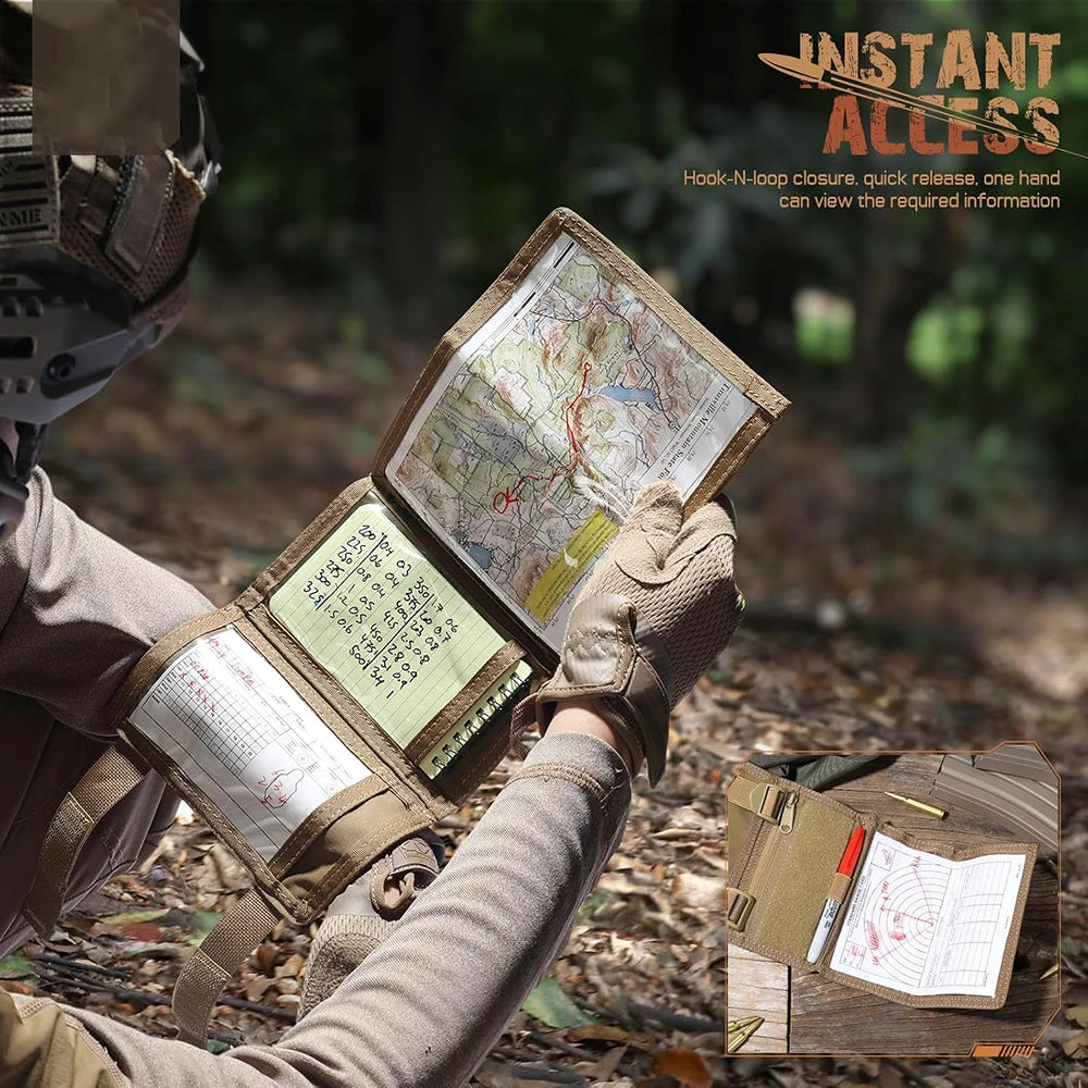Funda Táctica para Mapas de Muñeca – Porta Mapas y Tarjetas para Rescate y Medición en Campo