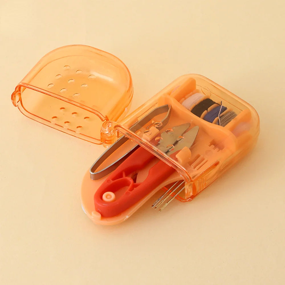 Kit de Costura Portátil Mini para Viaje – Set Completo con Caja de Almacenamiento