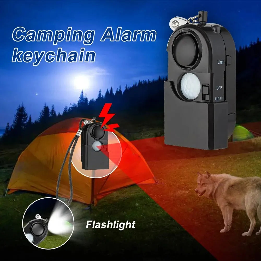 Alarma de Movimiento Portátil KERUI Mini 120dB con Luz LED SOS – Seguridad Personal para Viajes y Protección en el Hogar