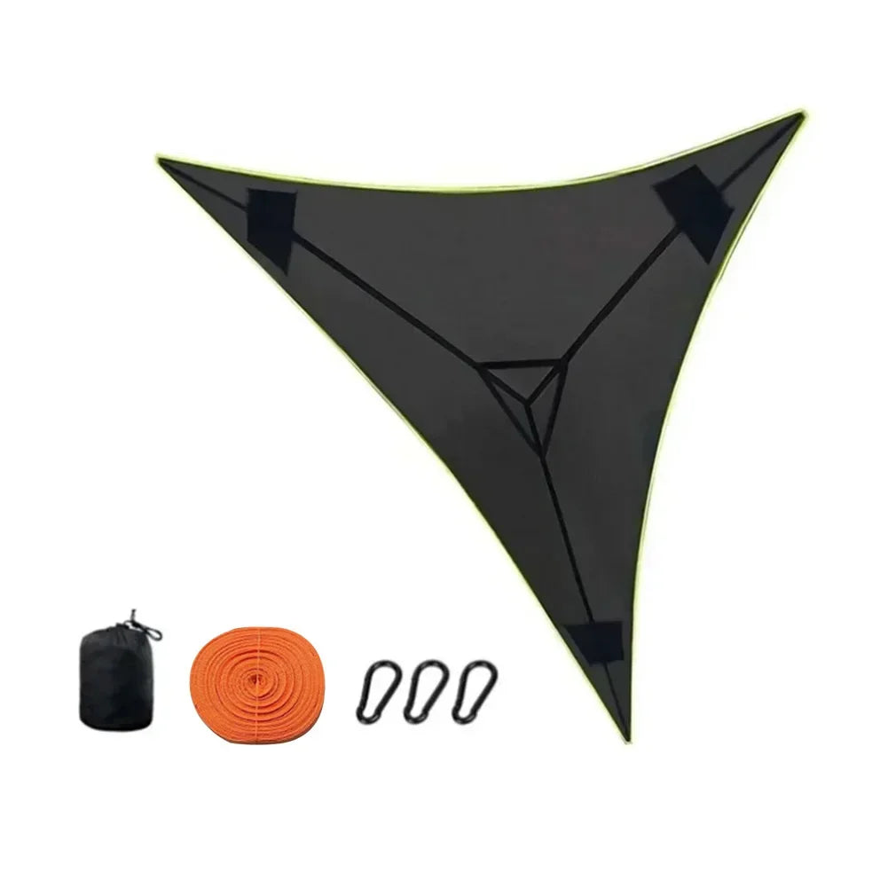 Hamaca Triangular para Varias Personas de Exterior, Plegable, de Malla Resistente para Camping, Viajes y Jardín