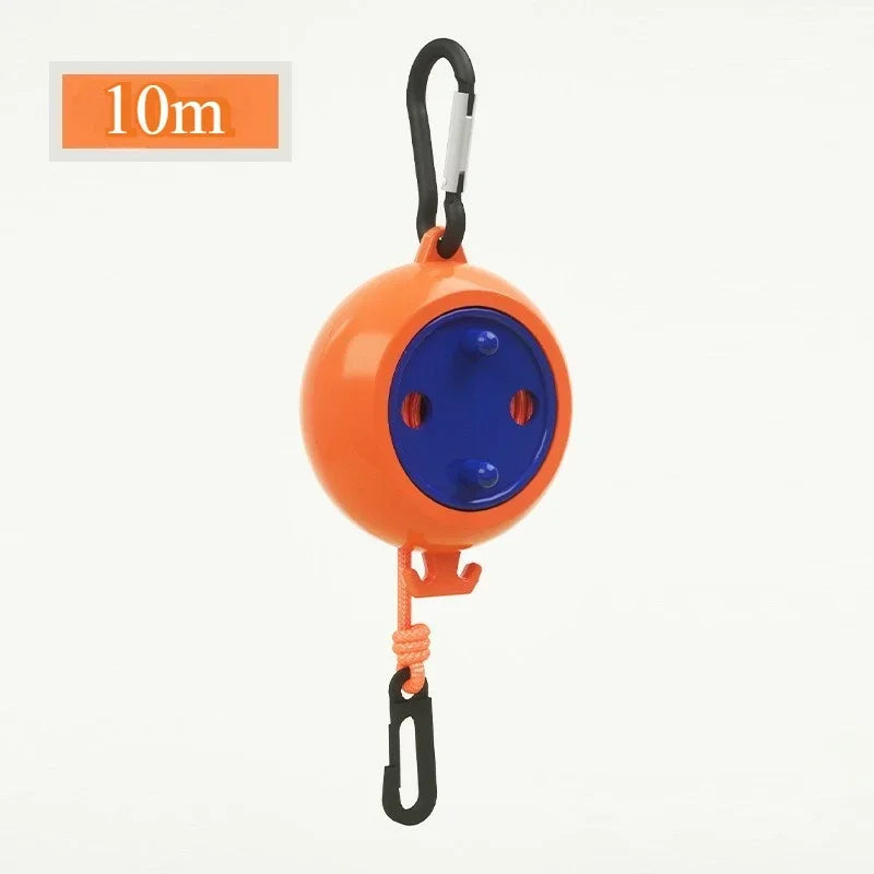 Cuerda de Tender 10M Antideslizante y Retráctil para Exteriores, Camping y Hotel