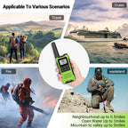 2 Radios Baofeng F22 Mini Walkie Talkie PMR 446MHz Largo Alcance NOAA Cargador Tipo-C Portátiles para Senderismo