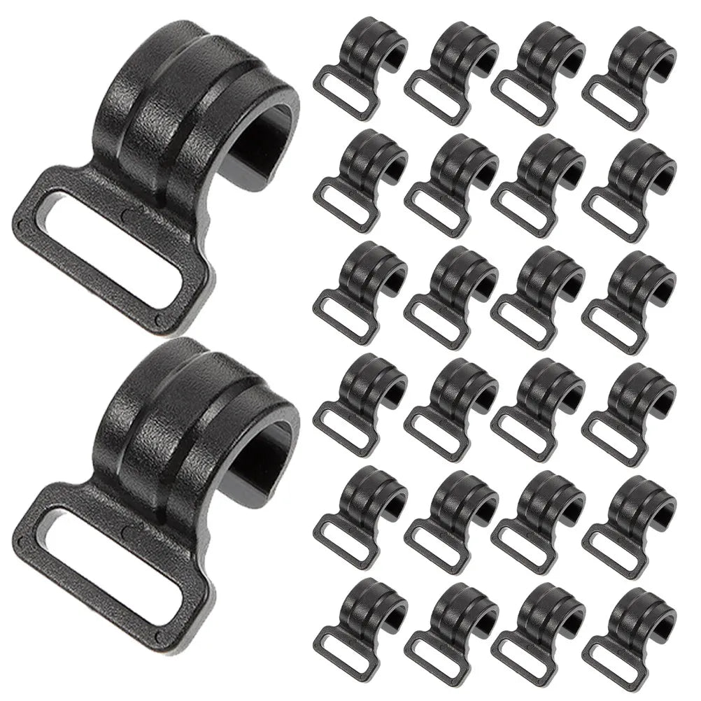 50 Piezas Clips Plásticos Tipo C para Tienda de Campaña – Reparación, Fijación de Lonas y Sombra, Sujeción de Poste, A Prueba de Viento