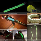 Cuerda Luminosa Paracord 9 Hilos 4mm Nylon 550 para Tienda de Campaña, Supervivencia y Camping