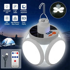 Lámpara Solar de Fútbol Recargable Linterna Plegable LED Portátil para Camping con Control Remoto