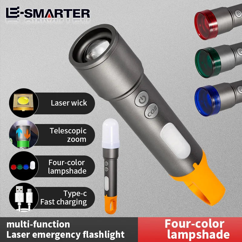 Linterna de Camping ESMATER X723 con Zoom – Luz Portátil para Exteriores y Senderismo